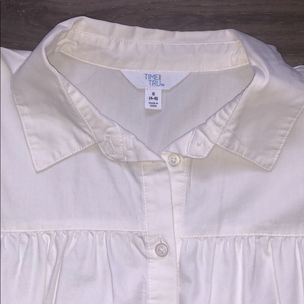 White button up peplum blouse - Picture 3 of 4